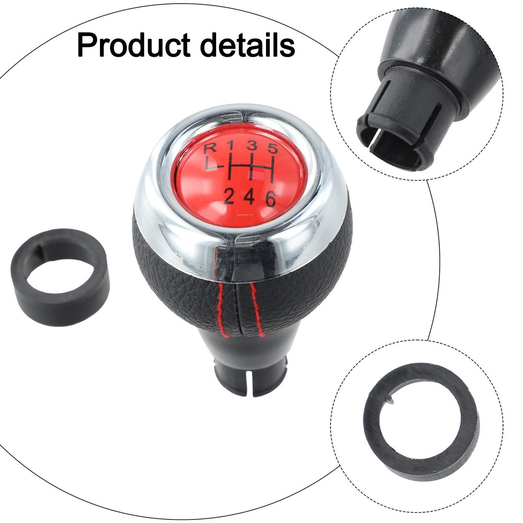 X AUTOHAUX Car Manual Automatic Gear Stick Shift Knob 6 Gear for Mini Cooper R55 R56 R57 R58 R59 R61 Car Shift Head Faux Leather