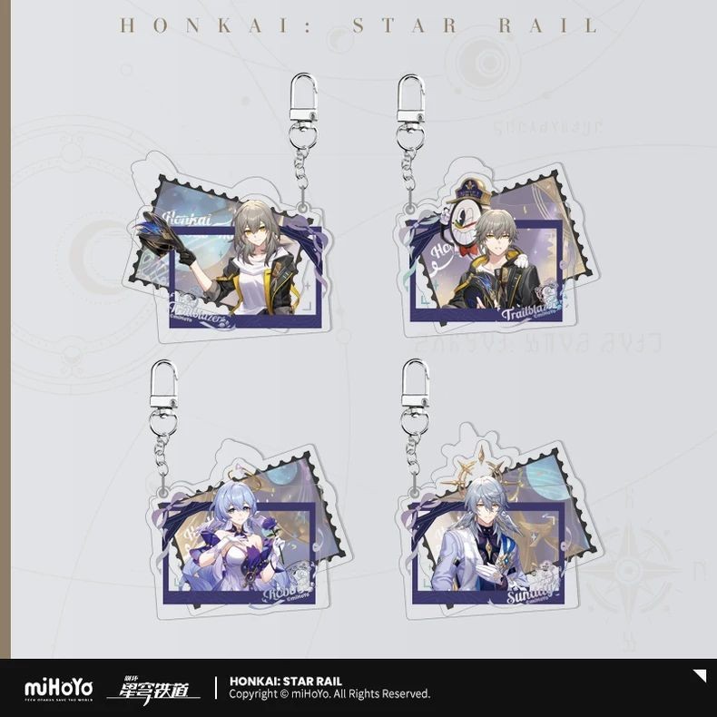 Sunday Anime KeyChain Women Robin Key Chain Men Key Ring Acrylic Car ...