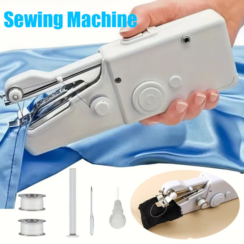 Portable Electric Handheld Sewing Machine Mini Mesin Jahit Cordless ...