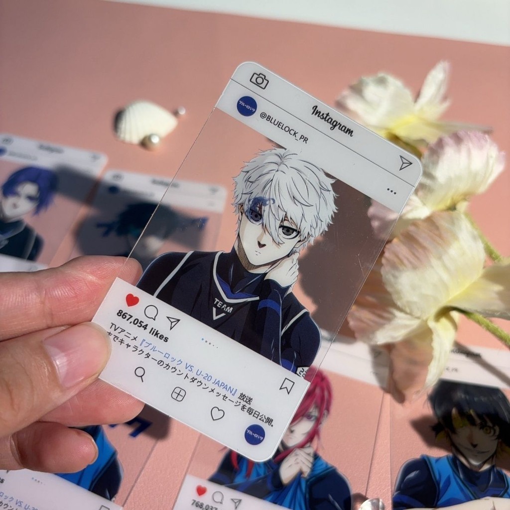 Blue Lock Anime Acrylic IG Frame Card Photocard Collection | Shopee ...