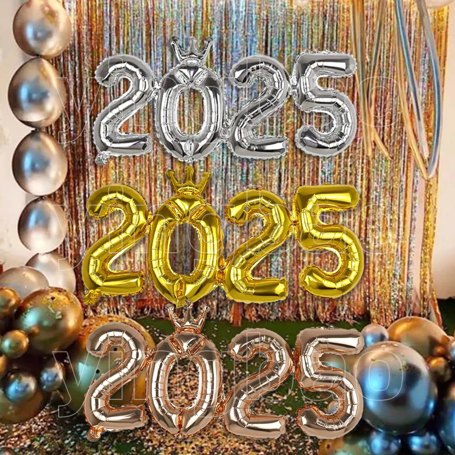 2026 Balloons Red GOER 2026 Foil Number Balloons For 2026 New Year Eve ...