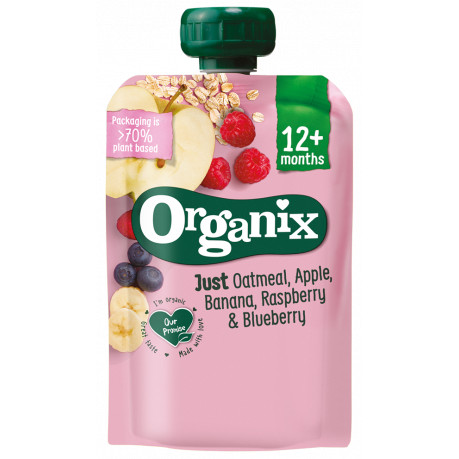 Organix Oatmeal, Apple, Banana, Raspberry and Blueberry 100g (12 ...