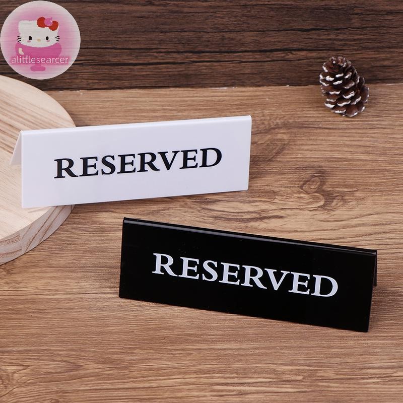 alittlesearcer 4Pcs Acrylic Table Card Sign Hotel Restaurant Reserved ...