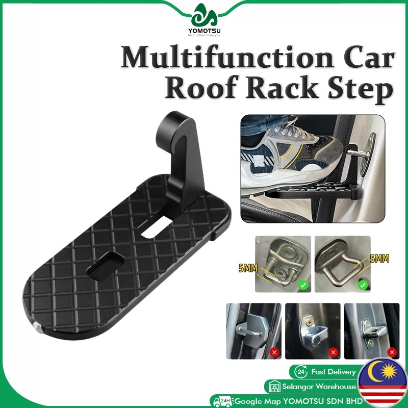 Foldable Car Roof Rack Step Auto Door Step Multifunction Universal Hook ...