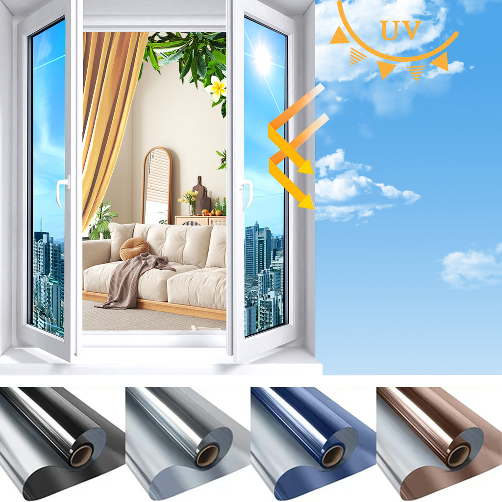 7M House Window Tint Privacy Film Vinyl Mirror Foil Anti Look Heat Car ...