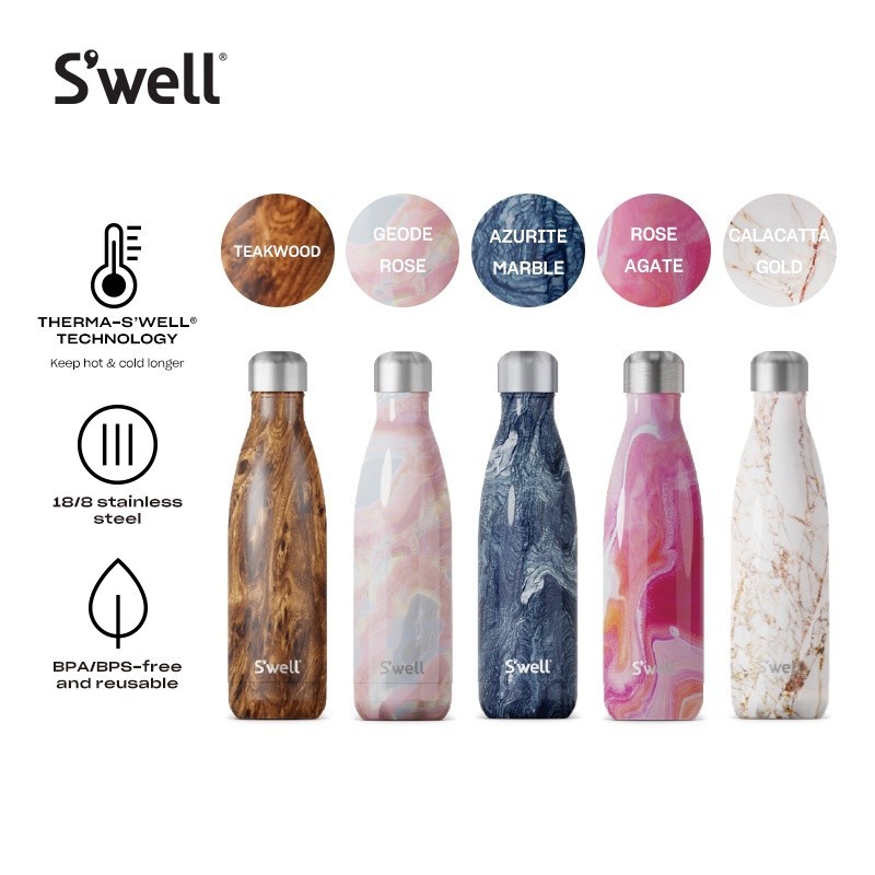 Swell 18/8 Stainless Steel Triple Layered Bottle with Therma-S’well ...