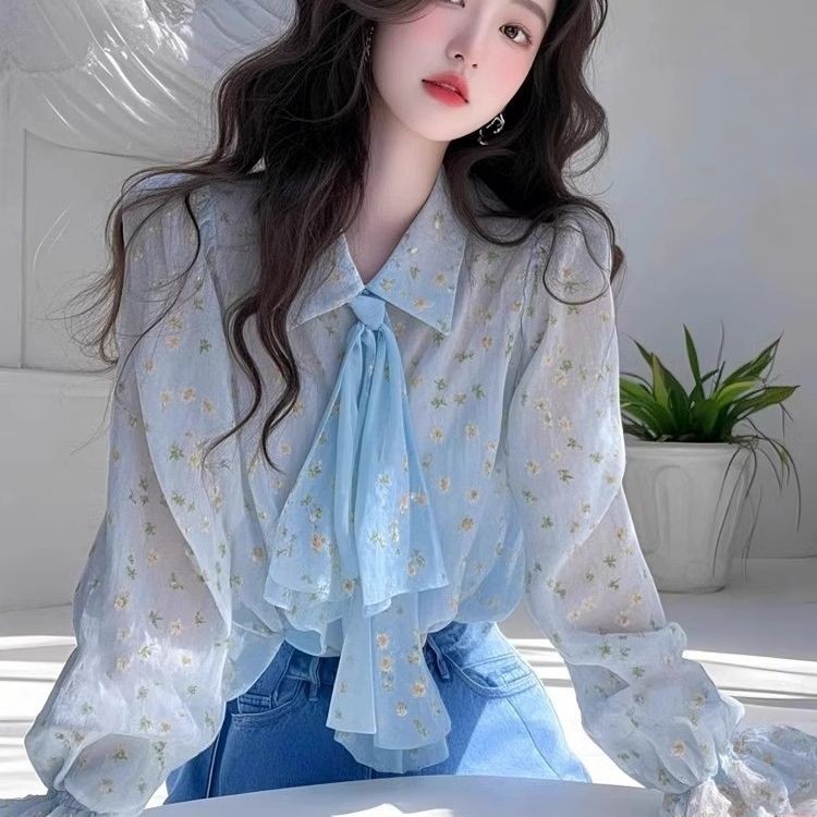 Women's Colourful Printed Frnch Blouse M