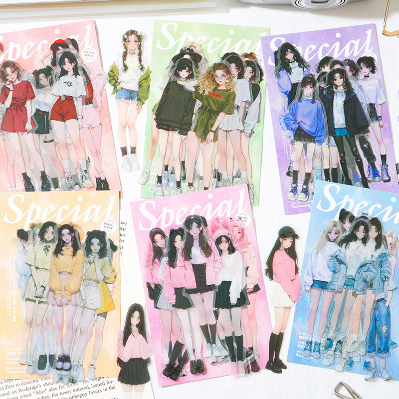 ENWEI 15 Pcs [Special Person Series] Cute Deco Stickers PET Sticker ...
