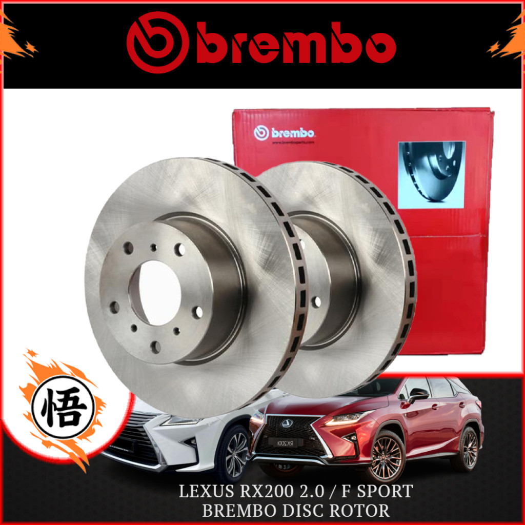ORI BREMBO LEXUS RX200 2.0 / F SPORT SPEC FRONT & REAR DAN DISC ROTOR ...