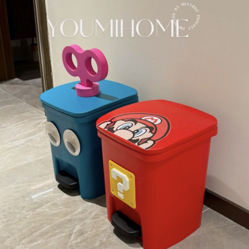 Mario trash can, living room, kitchen, bathroom, room | Shopee Malaysia