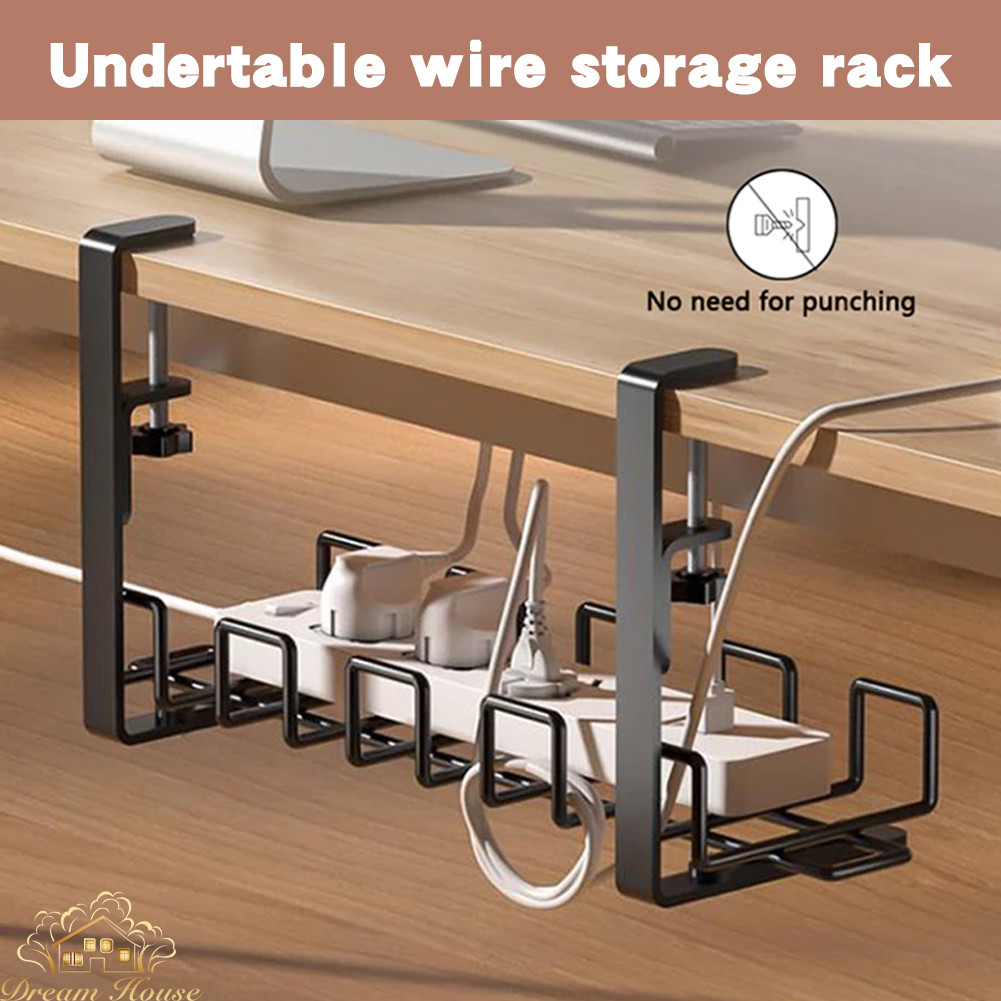 Under Desk Cable Management Wire Organizer Tray Pc Cable Manager Rack ...