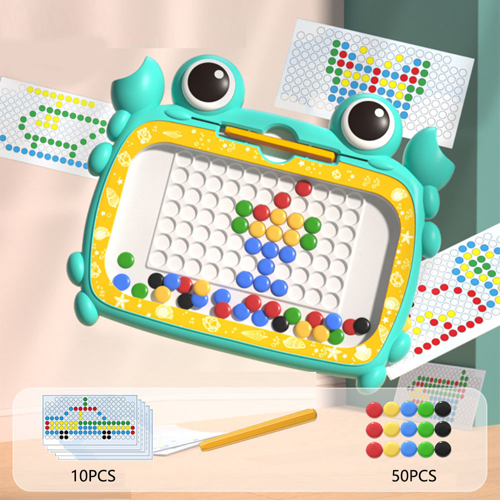 Reusable Magnetic Board With Pen Bear Magnetic Drawing Board - Doodle Toy With Pen For Preschool Kids (Dot Art Design) Magnetic Drawing Board For Toddlers