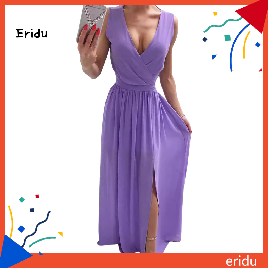 Women’s Summer Maxi Dress with V-Neckline main image 1