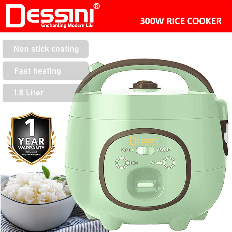 DESSINI Rice Cooker 1.8L Electric Mini Non Stick Aluminium Inner Pot ...