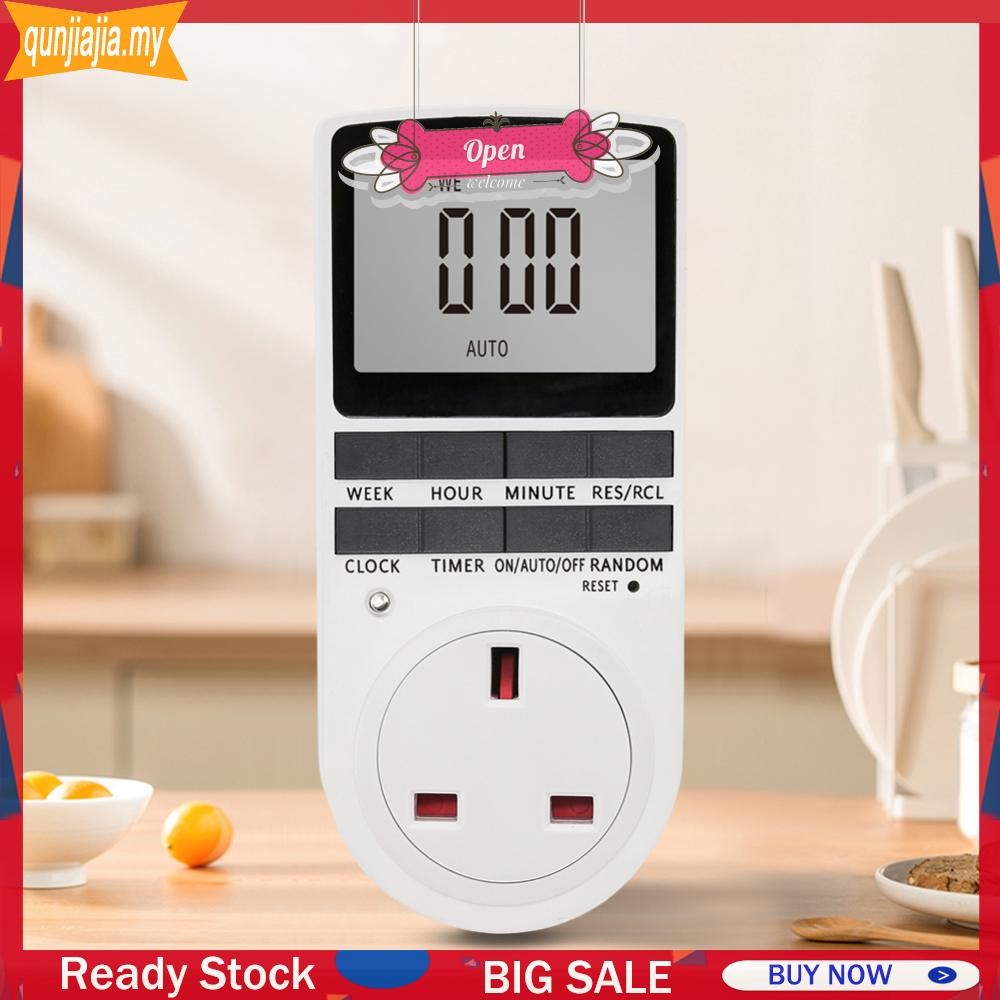 Digital Timer Switch 24 Hour Cyclic Plug Outlet UK Plug Electronic ...
