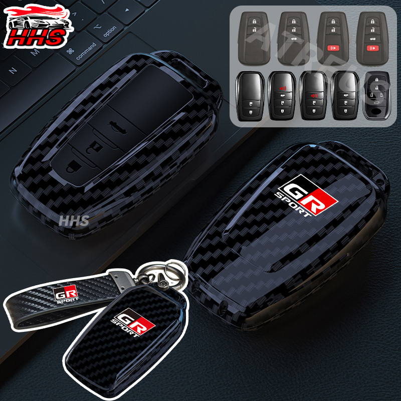 Toyota GR Carbon Fiber Car Key Case Protector Full Wrap Car Remote Key ...