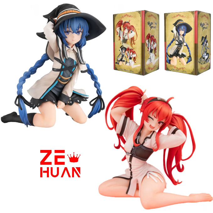 Lot De 2 Figurines Mushoku Tensei – Eris Greyrat 21 Cm Et Roxy Migurdia 18 Cm – PVC – Décoration De Bureau Et Cadeau Fan