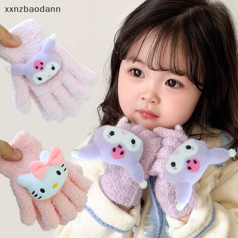 [XXNZMM] Sanrio My Melody Gloves Kawaii Kuromi Cold-Proof Winter Finger ...