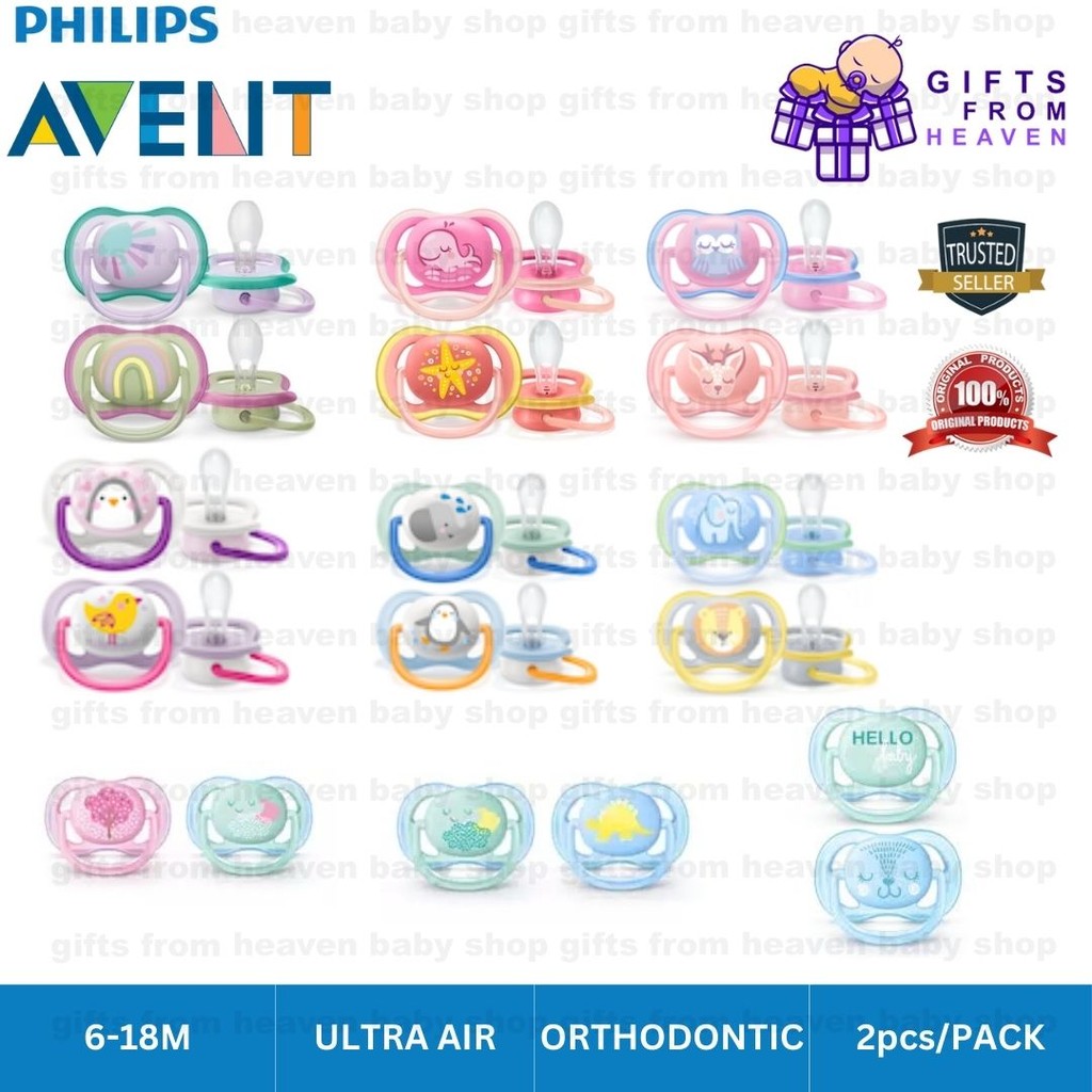 Philips Avent Pacifier Soother Ultra Soft Ultra Air 0-6 months with ...