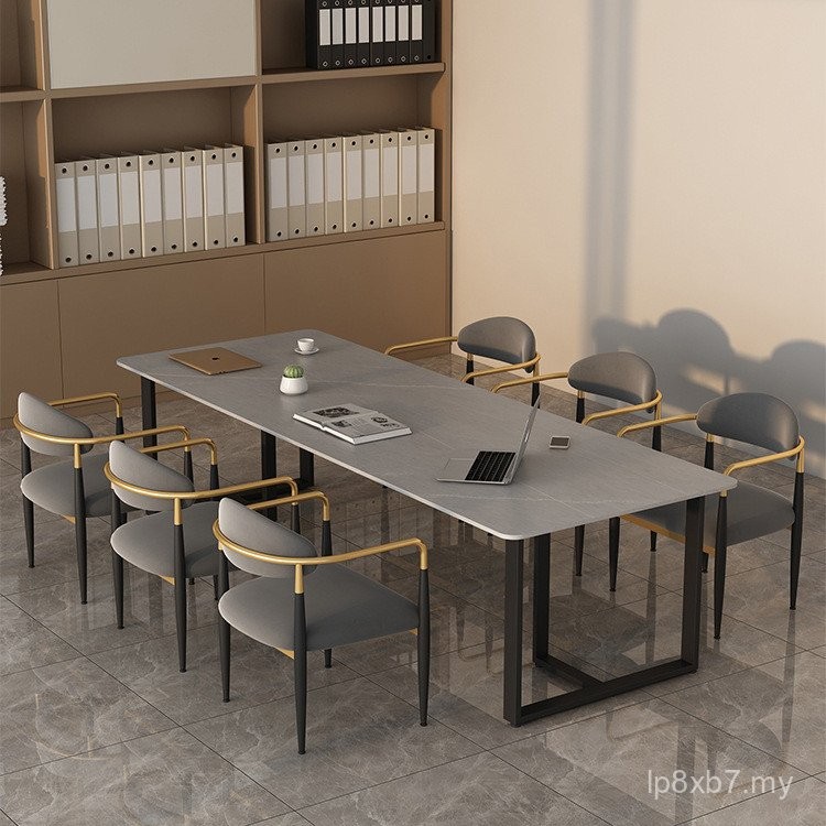 Nordic Slate Conference Room Table Chair Combination Office Conference ...