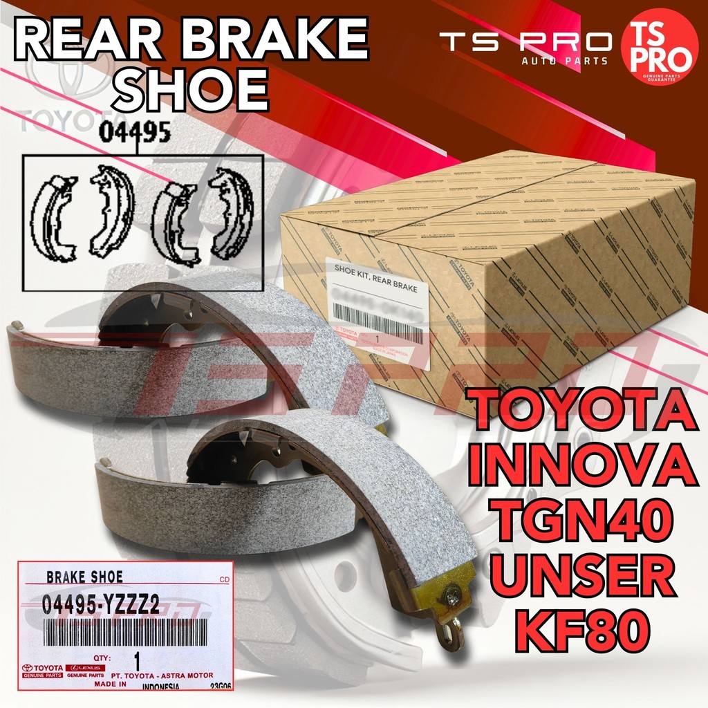 Toyota Innova TGN40 Unser KF80 Genuine Rear Brake Shoe Drum Brek Lining ...