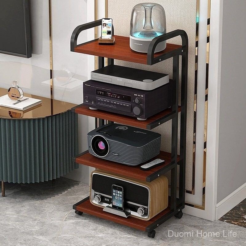 Amplifier Rack Mobile Multi-Layer Storage Rack Floor Mixer CD Tube ...