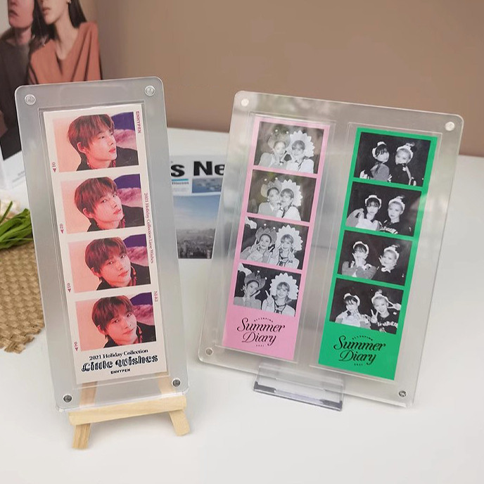 4-grid Photocard Holder Transparent Acrylic Photo Frames Idol Cards ...