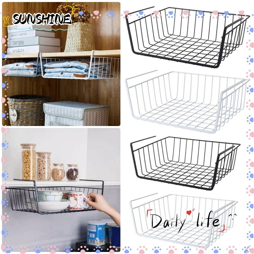 1SUNSHINE 1Pcs Kitchen Organizer Shelf, Under Table Desk Wardrobe ...