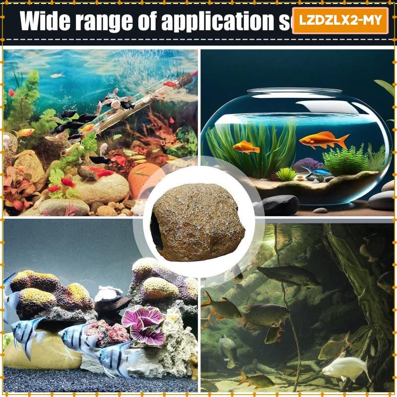 [Loviver] Aquarium Hideaway Rock Artificial Tank Landscaping Play Cave ...