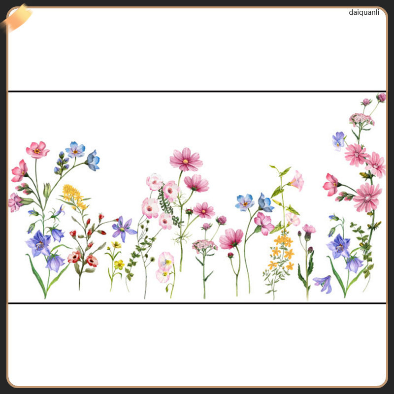 Home Decor Crafts Flower Wall Sticker Decal Baseboard Pvc Art Stickers ...