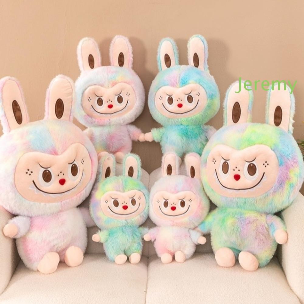 JEREMY1 Labubu Plush Stuffed Doll, Gradient Rainbow Color Labubu Time ...