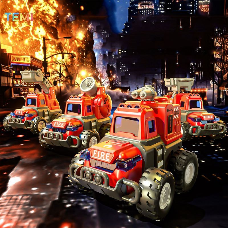 TEMI Press Run Engineering construction vehicle set children's mini ...
