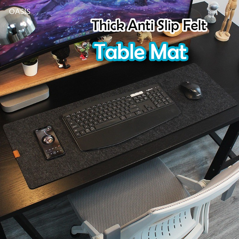 Large Felt Gaming Mouse Pad Non-Slip Computer Desk Mat | Shopee Malaysia