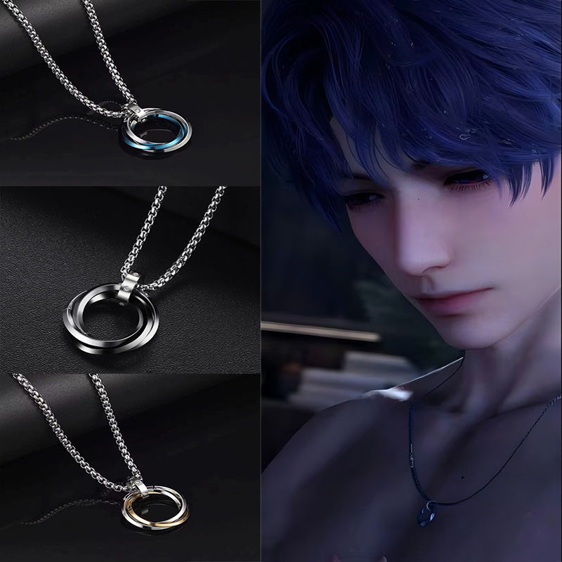 Game Love And Deepspace Rafayel Cosplay Necklace Unisex Alloy Chain