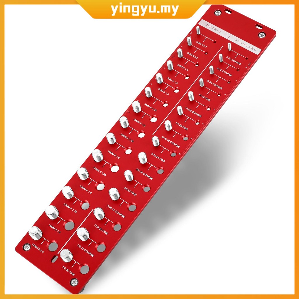 Nut and Bolt Thread Checker 28 Thread Identifier Gauge Inch and Metric ...