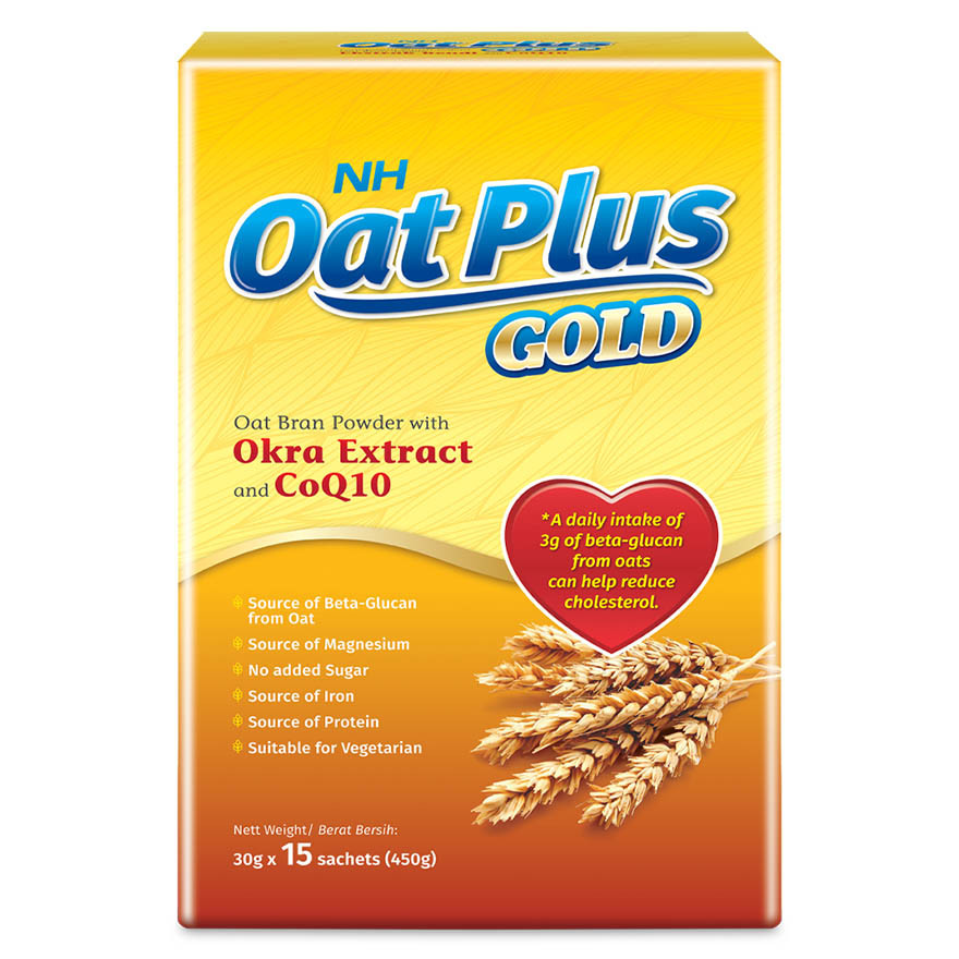 NH Oat Plus Gold - Oat Bran Powder with Okra Extract and CoQ10 30g x ...
