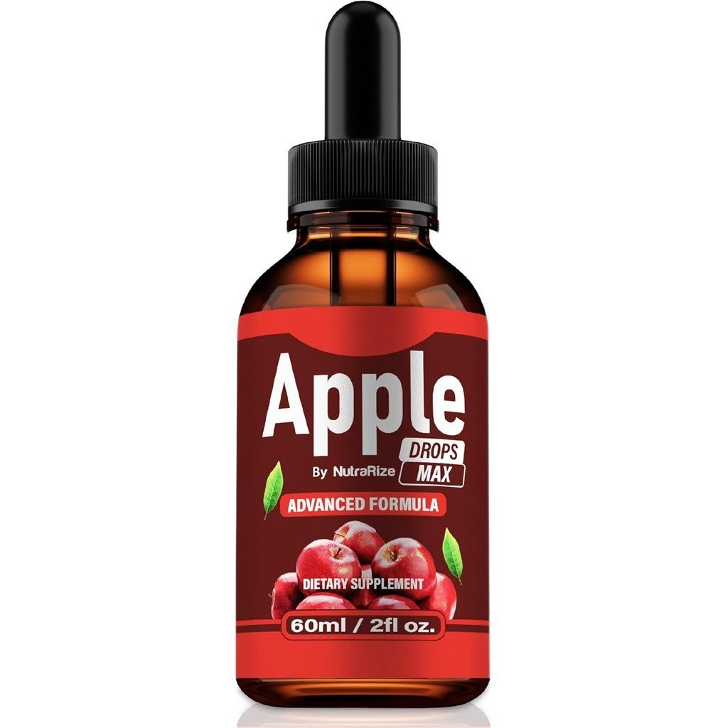 Apple Drops Max, Pure Apple Liquid Dropper Formula Naturally Supports
