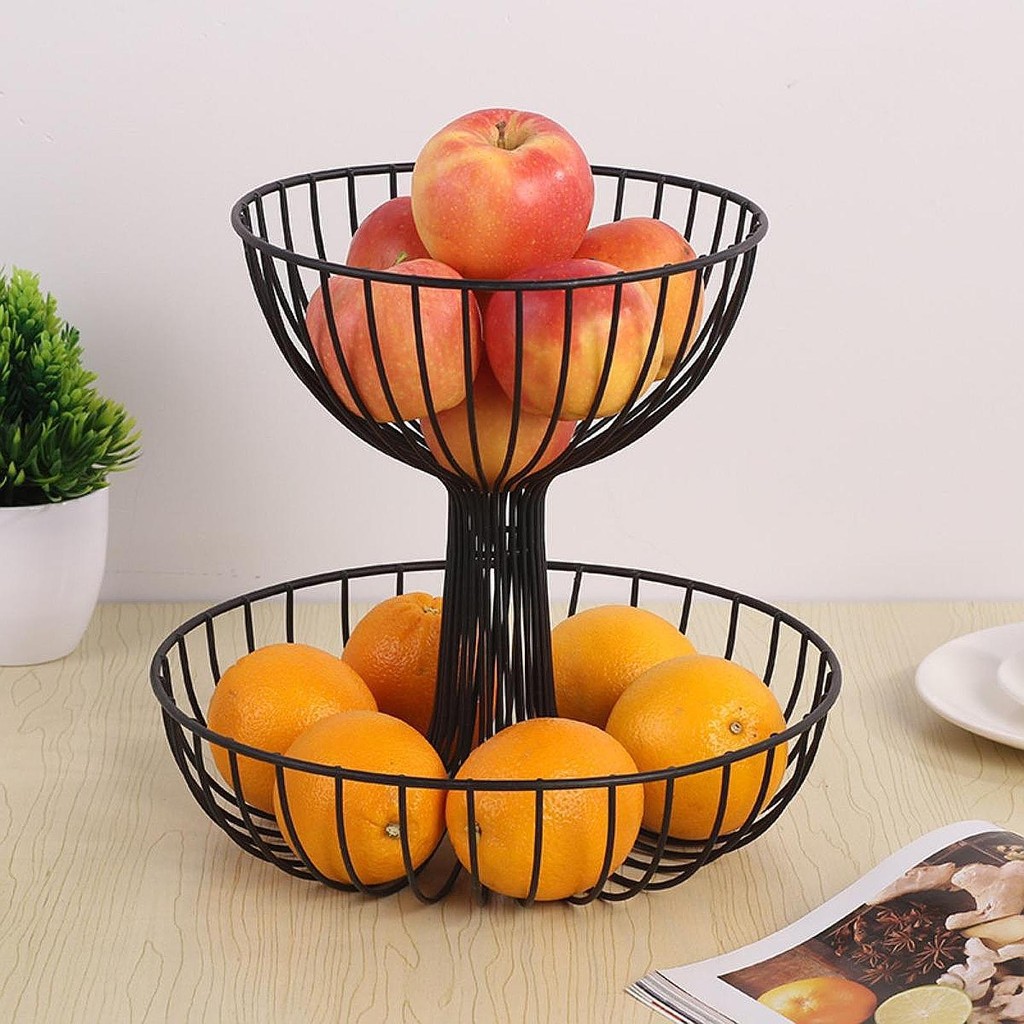 【MY Dliver】2 Tier Onion Rack Fruit Basket Rak Bawang Bertingkat ...
