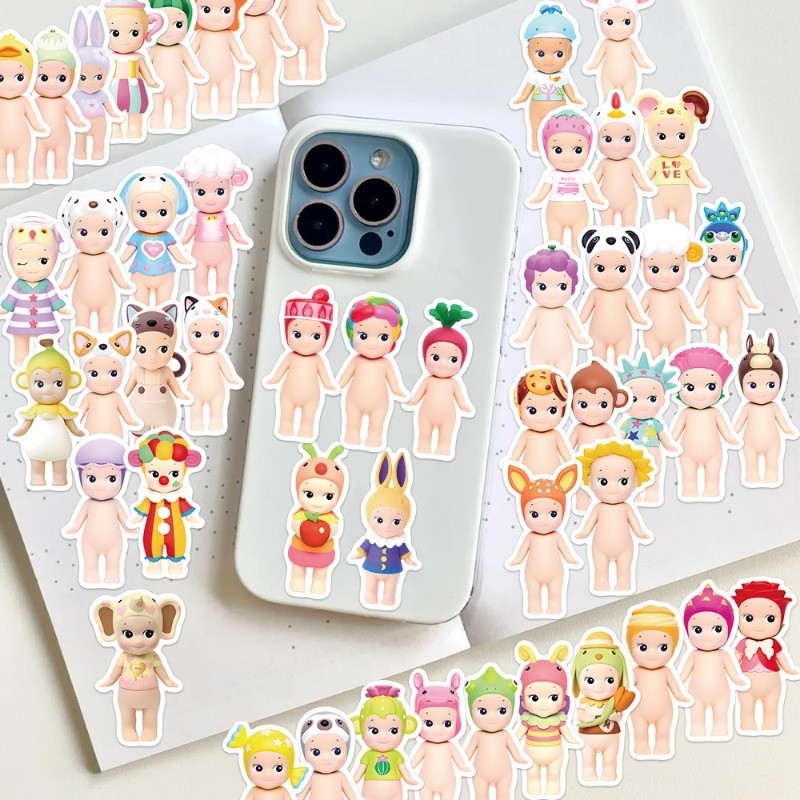 100pcs Cartoon Kawai Sonny Angel Stickers for Phone Laptop Diary Guitar ...
