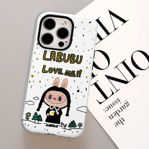 labubu casing labubu手机壳 labubu case Kartun kanvas comel dua-dalam-satu ...