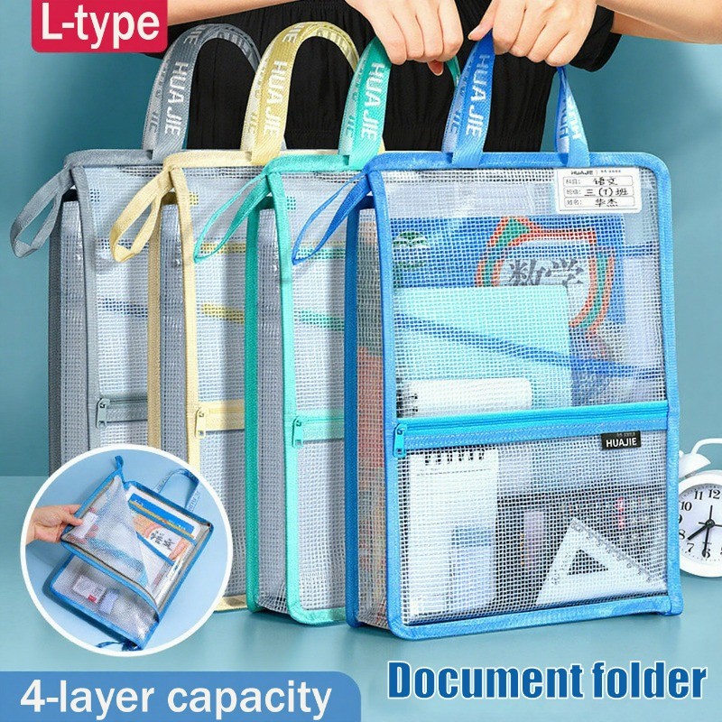 Transparent File Bag Students Carry Book Bags in Their Hands PVC ...
