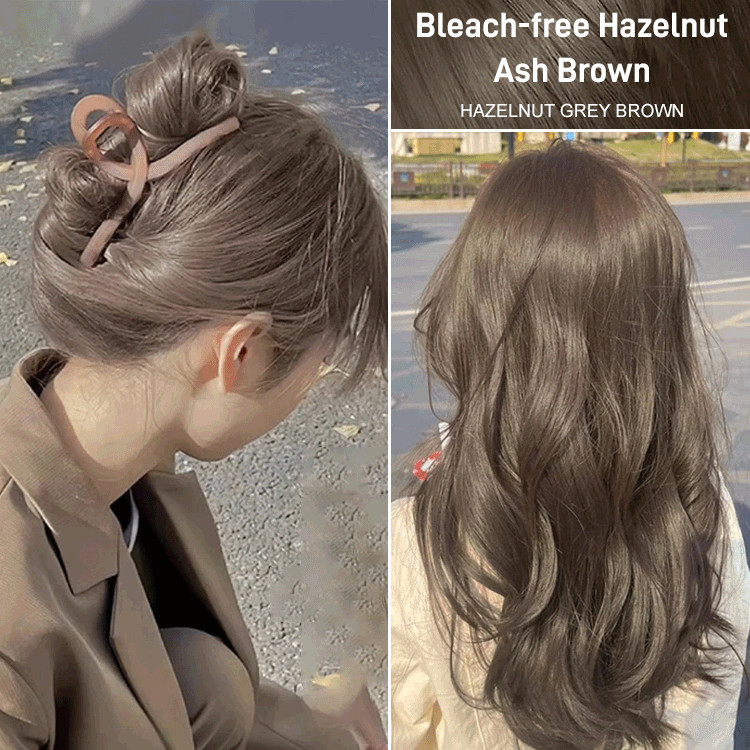 [AntiAging Look Younger] Hazelnut Ash Brown NonBleaching Dye Cream