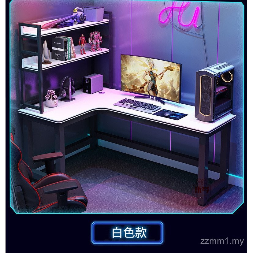 Corner Gaming Desk Double Computer Desk Desktop Home Desk Bedroom ...