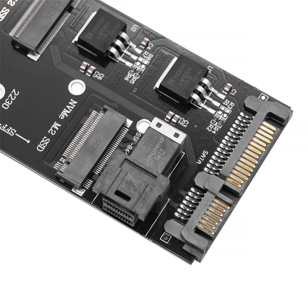 SFF-8643 To M.2 U2 Kit NGFF M-Key To Slimline SAS NVME PCIe SATA SSD ...