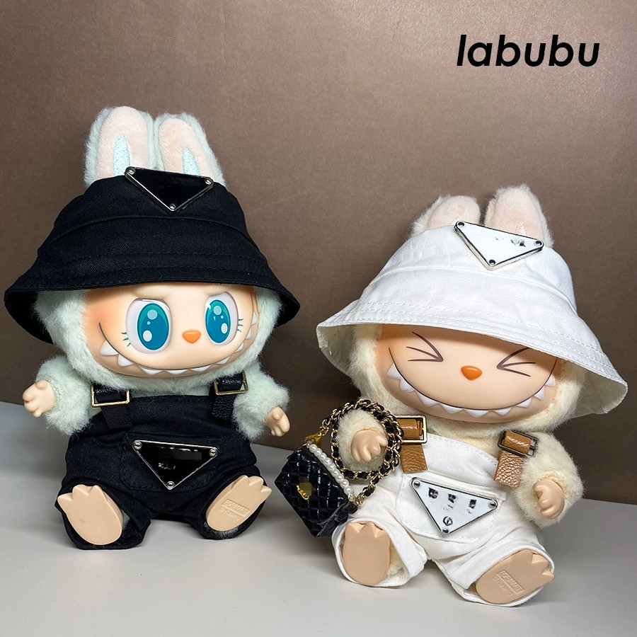 Labubu Clothes Have A Seat Fashion Black Pants Hat For 17CM Labubu V2 Sg 11134201 7reox