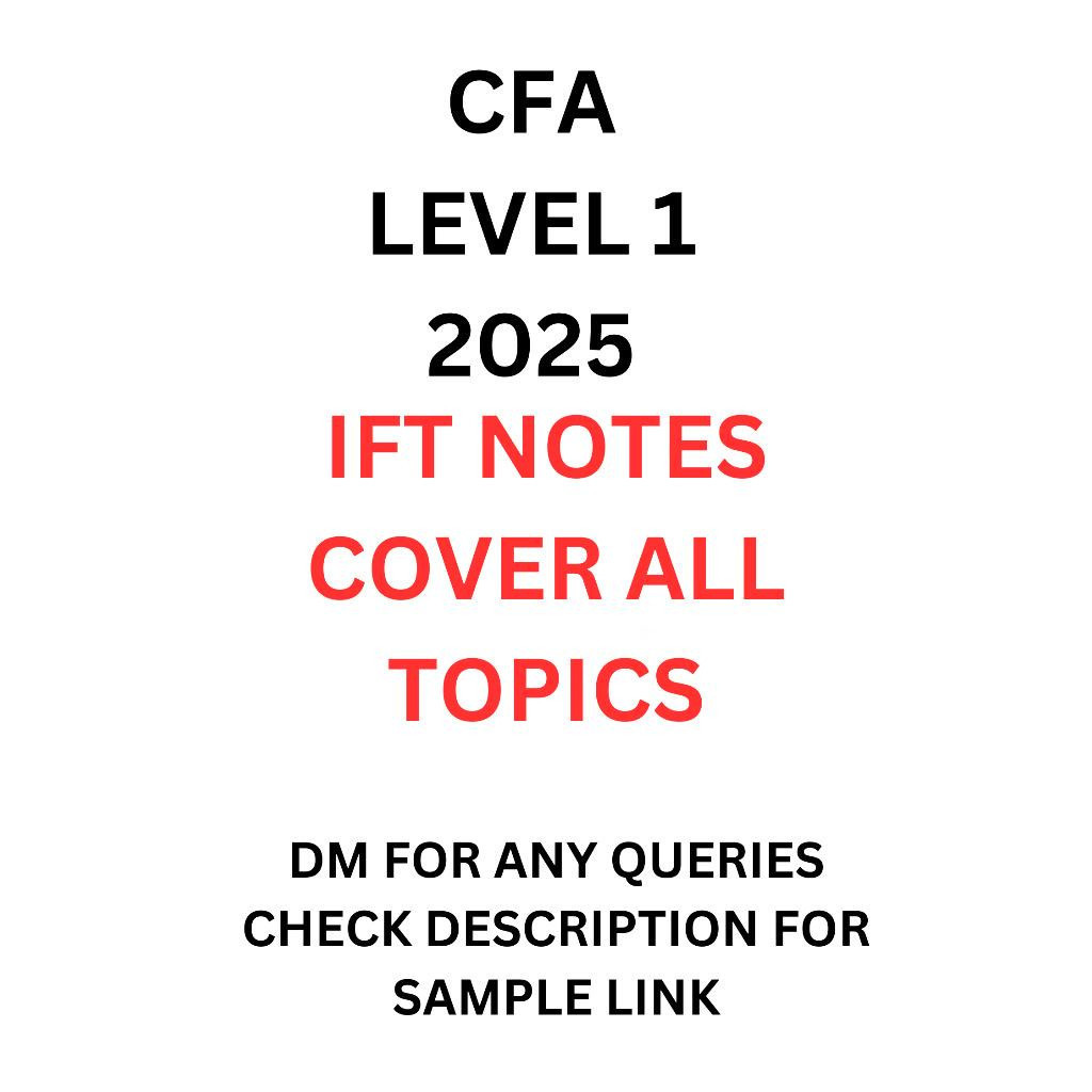 cfa level 1 2025 IFT notes | Shopee Malaysia