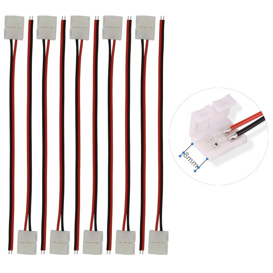 For 8mm 2 pin 3835 5050 3528 LED strip connector,plug connector cable ...
