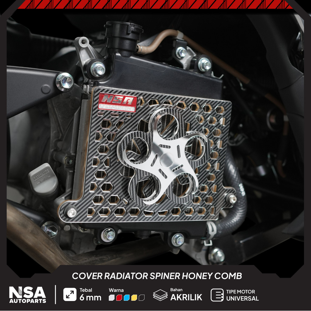 RADIATOR COVER SPINNER HONEY COMB TYPE CARBON RADIATOR COVER VARIO NMAX ...
