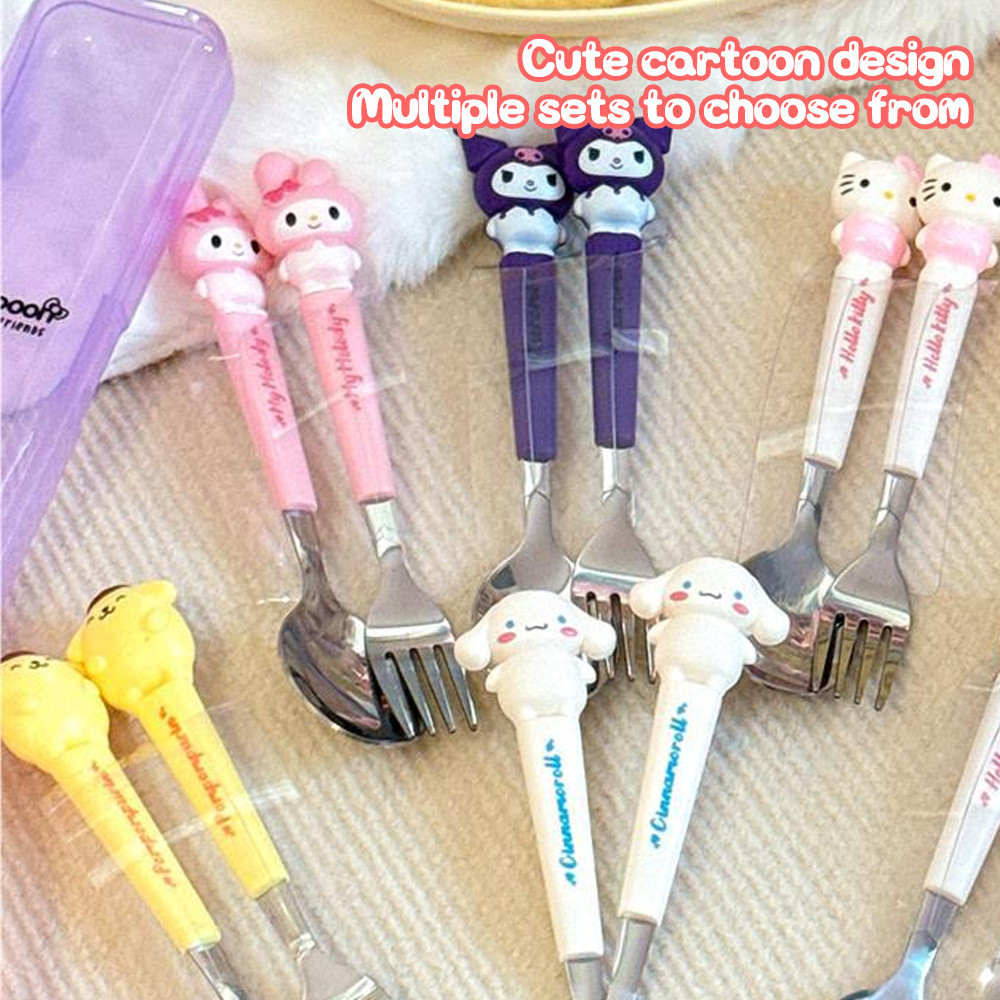 Super Mario Kids Cutlery Set – 3-Piece Metal Knife Fork Spoon With Cartoon Prints, 15.5cm Child-Safe Utensils