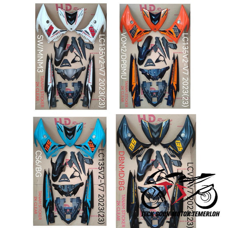 COVERSET TANAM(HLD Racing)YAMAHA LC135 V2 V3 V4 V5 V6 V7 2023 (23 ...